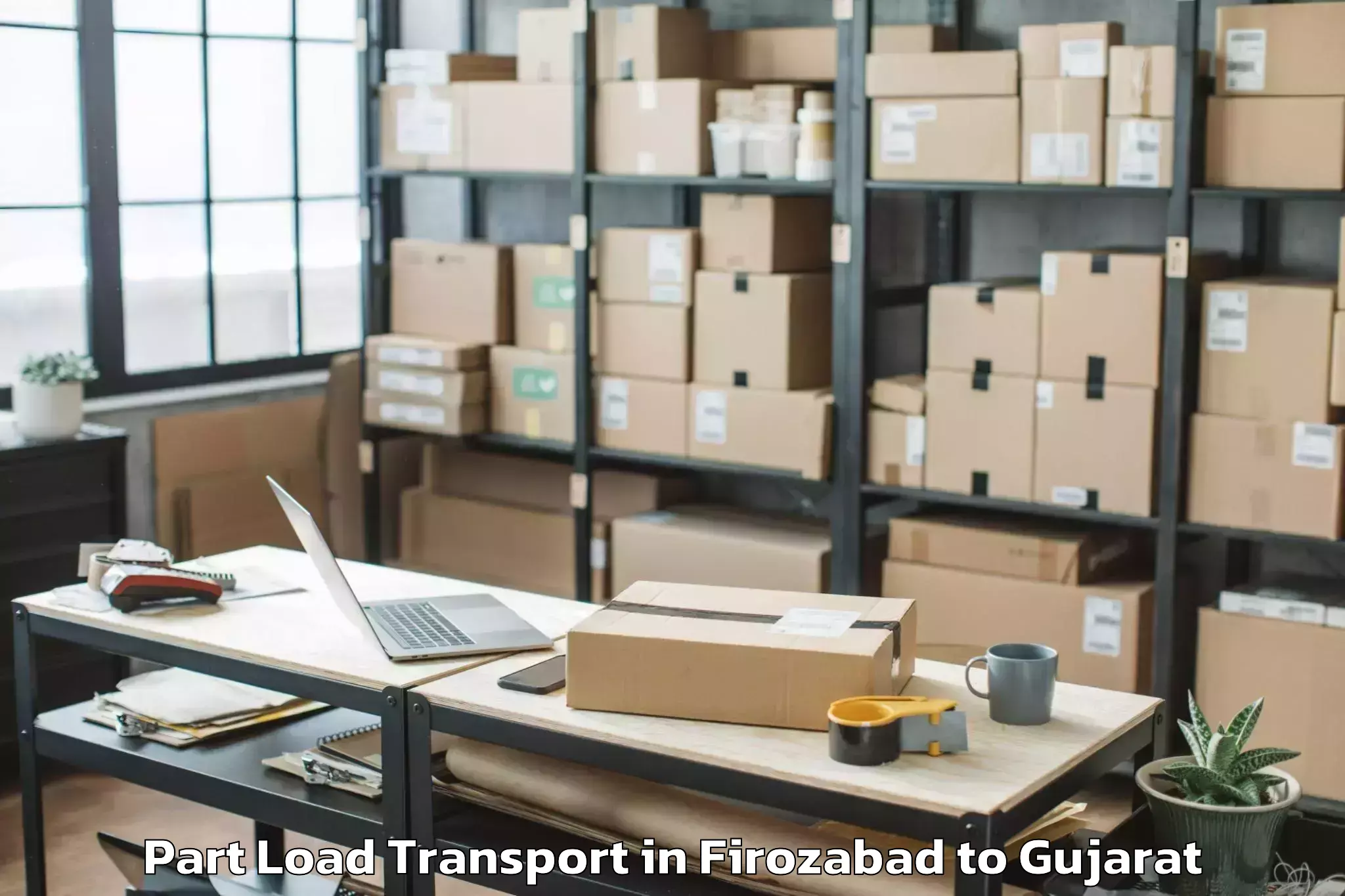 Get Firozabad to Shivrajpur Part Load Transport